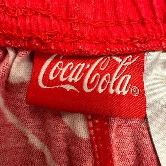 Coca Cola 100% Cotton Wide Leg Red White Pajama Bottoms Size Medium - Picture 5 of 5